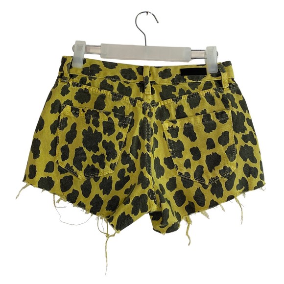 BLANK NYC woman's size 24 The Barrow lime light vintage animal high-rise shorts - Picture 4 of 12